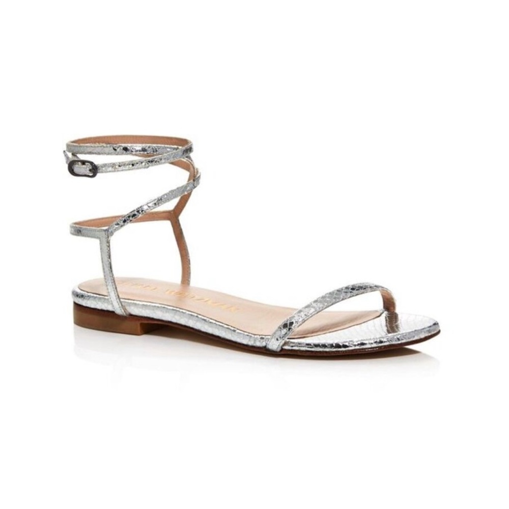 Stuart Weizman Silver Sandals Size 8 - image 1